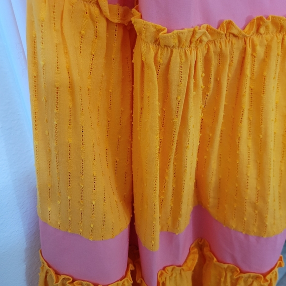 LDT Daphne Maxi Pink and Orange Dress. New with Tags. - Picture 10 of 13
